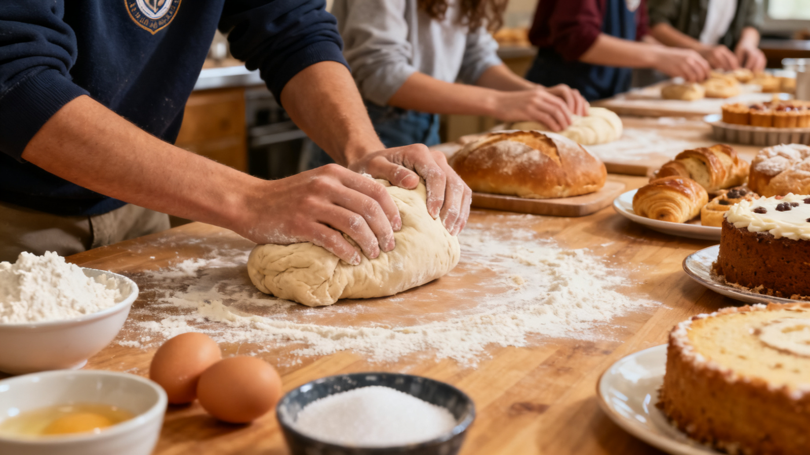 Kneading dough